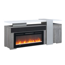 Load image into Gallery viewer, Zoro - 76" Entertainment Unit With Bluetooth Speaker - Dark Brown / White
