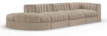 Load image into Gallery viewer, Rummi - Velvet Performance Fabric Upholstered 4 Piece Modular Sectional With Reverse Corner Chair

