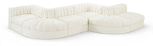 Load image into Gallery viewer, Rummi - Rounded Velvet Performance Fabric Upholstered 6 Piece Modular Sectional
