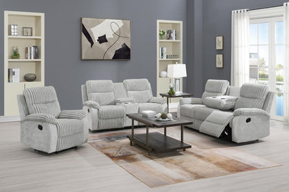 U182 - Corduroy Motion Loveseat - Gray