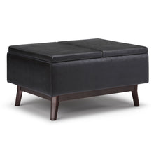 Load image into Gallery viewer, Owen - Tray Top Small Coffee Table Upholstered Storage Ottoman
