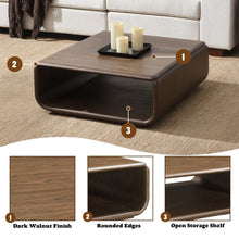 Load image into Gallery viewer, Lanza - Coffee Table With Open Shelf Storage - Dark Walnut
