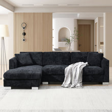 Load image into Gallery viewer, Modern Cloud Sectional Sofa L Shaped Luxury Couch Set With 2 Free Pillows 4 Seat With Oversized Chaise
