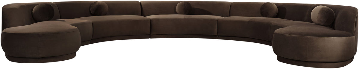 Avra - 192" Velvet Performance Fabric Upholstered Sectional