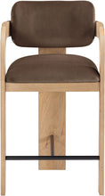 Load image into Gallery viewer, Cedra - Velvet Performance Fabric Upholstered Counter Stool - Natural Frame
