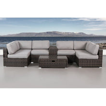 Load image into Gallery viewer, Elegant 4 Person Wicker Patio Seating Set With Cushions And Glass Top Table
