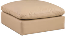 Load image into Gallery viewer, Comfy - Faux Leather Ottoman - Tan
