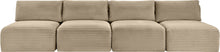 Load image into Gallery viewer, Shaggy - Fabric 4 Seat Modular Armless Sofa
