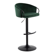 Load image into Gallery viewer, Claire - Contemporary Adjustable Barstool With Swivel With Rounded T Footrest (Set of 2)
