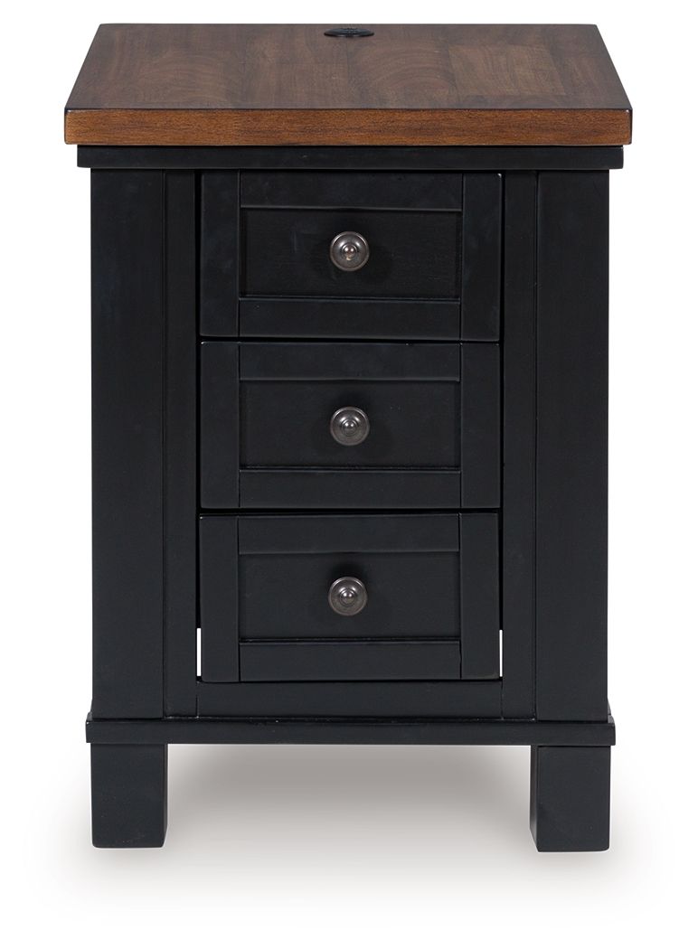 Wildenauer - Chair Side End Table - Brown / Black