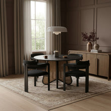 Load image into Gallery viewer, Aurum - Vegan Leather Upholstered Dining Chair With Graphite Black Base (Set of 2)

