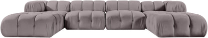 Orin - Velvet 6 Piece Modular Double Chaise Sectional