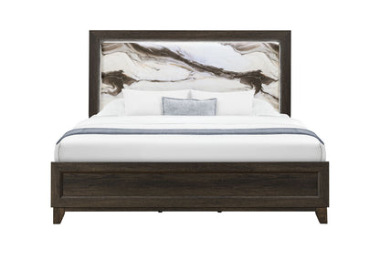 Harmony - Twin Bed With LED - Dark Brown