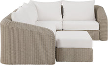 Load image into Gallery viewer, Seacrest - Olefin Water Resistant Fabric And Wicker 5 Piece Outdoor Patio Modular Sectional
