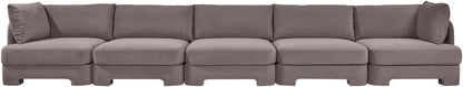 Hammond - Velvet Performance Fabric Upholstered 5 Piece Sofa
