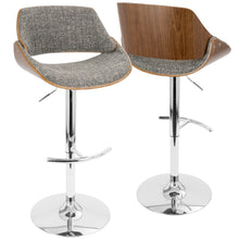 Load image into Gallery viewer, Fabrizzi - Mid Century Modern Adjustable Barstool With Swivel (Set of 2)
