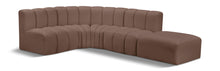 Load image into Gallery viewer, Arc - Faux Leather 5 Piece Corner Modular Sofa
