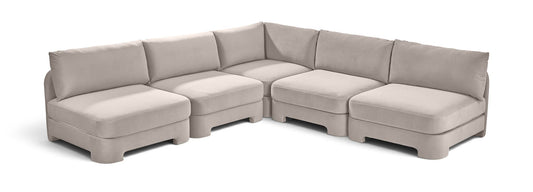Hammond - Velvet Performance Fabric Upholstered 5 Piece Armless Sectional - Ego Home Furniture
