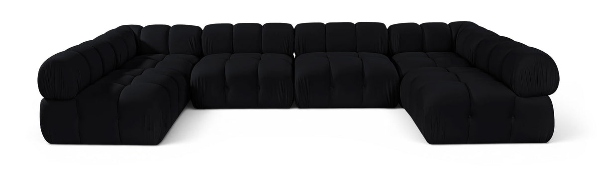 Orin - U-Shaped Velvet 6 Piece Modular Sectional