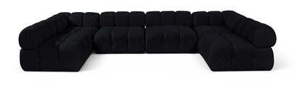 Orin - U-Shaped Velvet 6 Piece Modular Sectional
