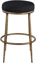 Load image into Gallery viewer, Ferro - Performance Fabric Upholstered Backless Bar Stool - Antique Brass
