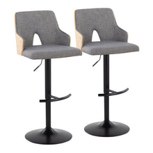 Load image into Gallery viewer, Stella - Contemporary Adjustable Barstool Stool With Swivel And Rounded T Footrest (Set of 2)
