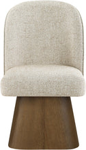 Load image into Gallery viewer, Marlowe - Linen Textured Fabric Upholstered Swivel Dining Side Chair - Stained Brown
