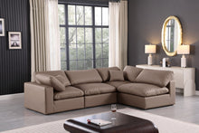 Load image into Gallery viewer, Comfy - 4 Piece Faux Leather Modular Armless Sectional
