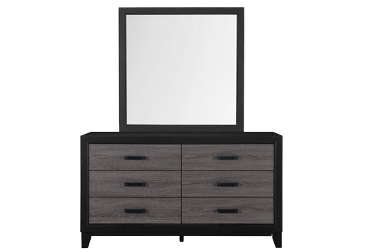 Lisbon - 5 Piece Full Bedroom Set - Gray / Black