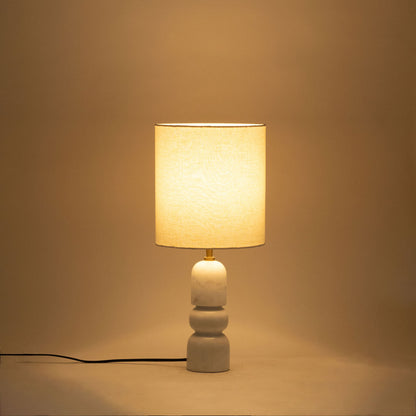 Paros - Base And Linen Textured Fabric Shade Table Lamp