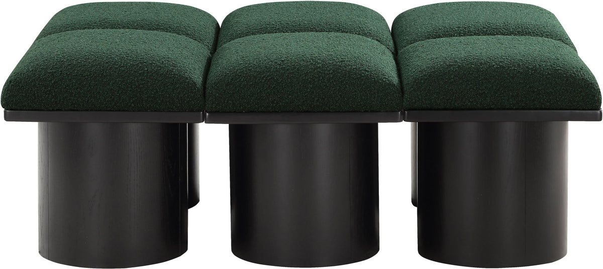 Pavilion - 6 Piece Modular Bench With Black Base