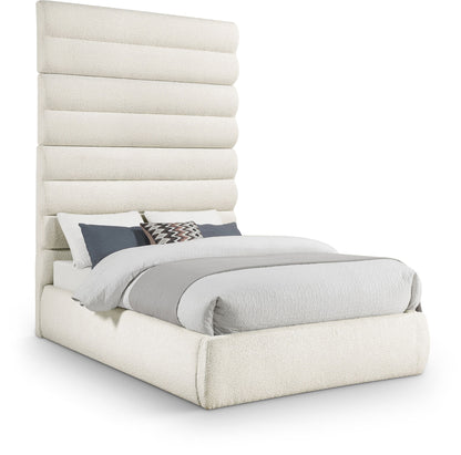 Adam - Boucle Fabric Bed With 89" Headboard