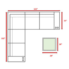 Load image into Gallery viewer, Modern Patio Rattan Sectional Set With Cushions
