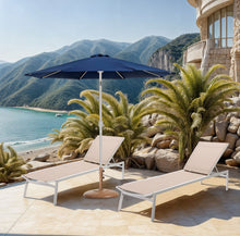 Load image into Gallery viewer, Fiji - Aluminum Patio Umbrella With Round Teak And White Base
