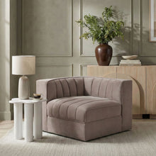 Load image into Gallery viewer, Rummi - Velvet Performance Fabric Upholstered Modular Corner Chair

