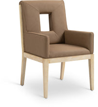 Load image into Gallery viewer, Gwendolyn - Faux Leather Dining Arm Chair With Natural Frame
