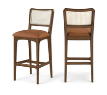 Load image into Gallery viewer, Atrium - Upholstered Bar Stool (Set of 2) - Brushed Brown Frame
