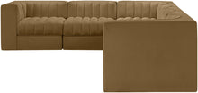 Load image into Gallery viewer, Rummi - Velvet Performance Fabric Upholstered 6 Piece Modular Sectional (With 3 Corner Chairs)
