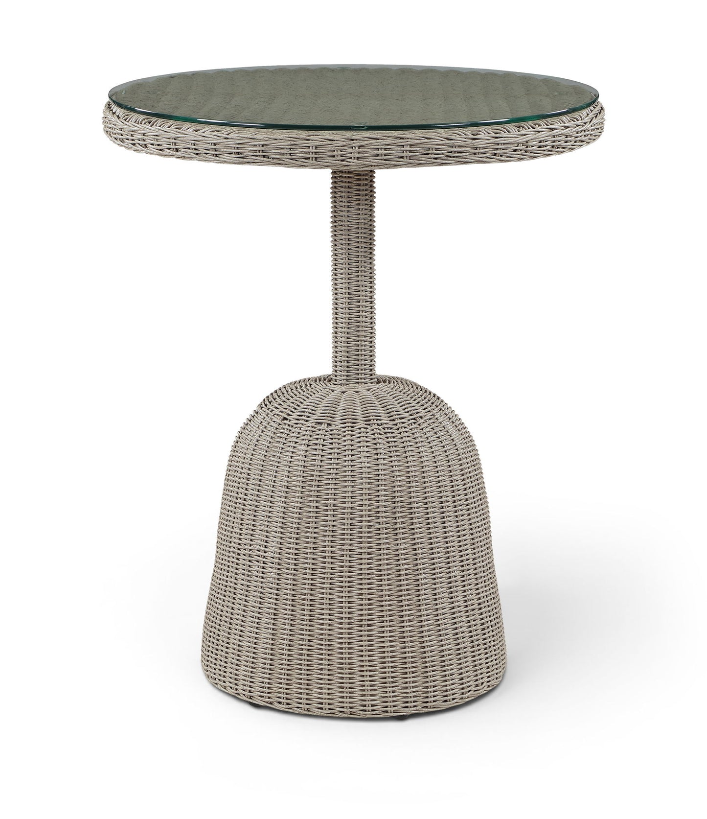 Seacrest - Tempered Glass Top And Wicker Outdoor Patio Counter Height Table