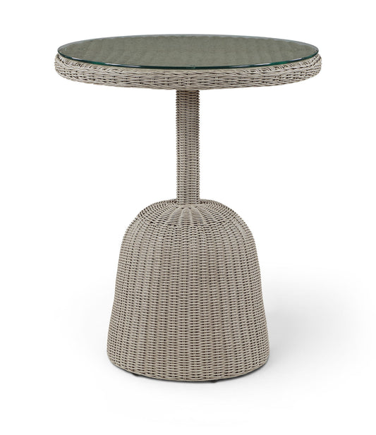 Seacrest - Tempered Glass Top And Wicker Outdoor Patio Counter Height Table