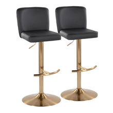 Load image into Gallery viewer, Henry - Contemporary Adjustable Barstool With Swivel With Rounded T Footrest (Set of 2)
