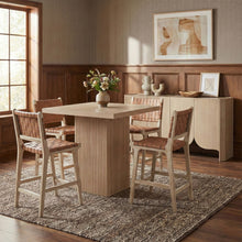 Load image into Gallery viewer, Entwine - Vegan Leather Upholstered Counter Stool - Painted Natural
