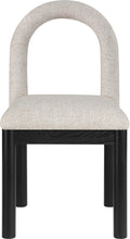 Load image into Gallery viewer, Conrad - Linen Dining Chair With Black Legs
