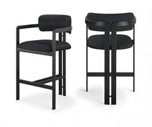 Load image into Gallery viewer, Aurum - Vegan Leather Upholstered Counter Stool With Graphite Black Base
