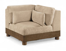 Load image into Gallery viewer, Turin - Chenille Fabric Upholstered Modular Corner Chair - Walnut Base
