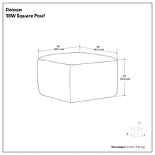 Load image into Gallery viewer, Rowan - Square Pouf Ottoman - Natural
