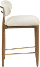 Load image into Gallery viewer, Riccio - Fabric Stool - Walnut Frame
