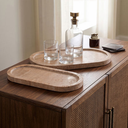 Vanta - Tray (Set of 2) - Travertine