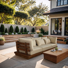 Load image into Gallery viewer, Mirella - 3 Piece Water Resistant Fabric Upholstered Outdoor Patio Modular Sofa
