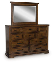 Load image into Gallery viewer, Taffenbrook - Dresser And Mirror - Medium Brown
